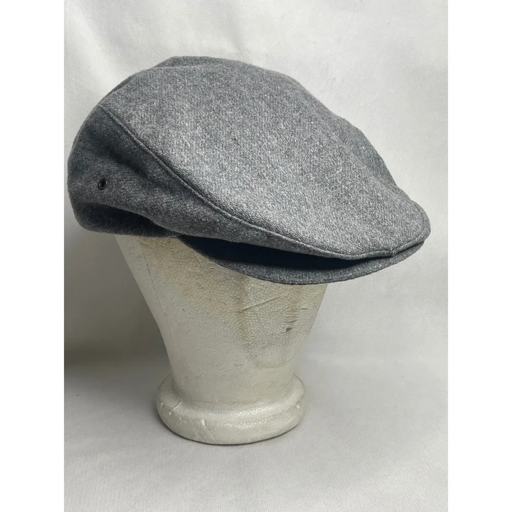 Vintage Country Gentleman Classic Wool Cabbie Newsboy Cap Size Large Gray Hat